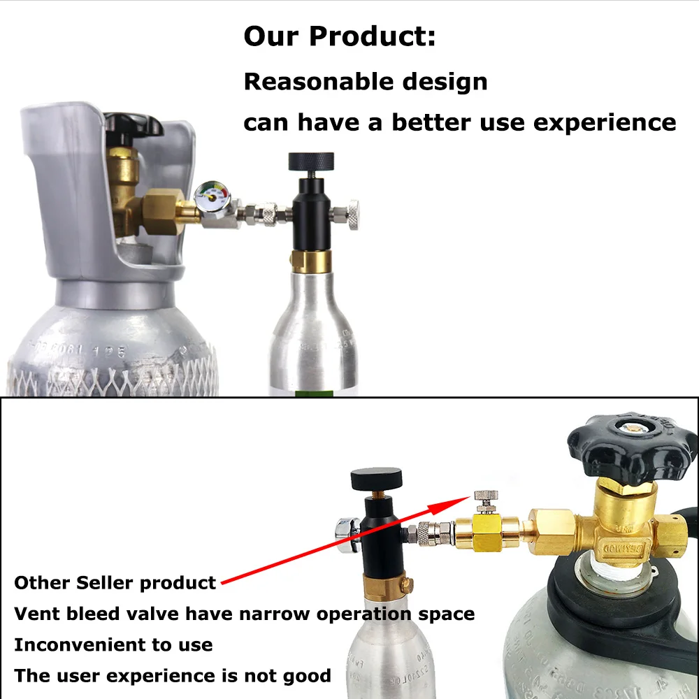 กระบอก Co2โซดาใหม่ (ด้าย Tr21-4) อะแดปเตอร์เติมกระแสสถานีเติมพอดีกับ sodastream กระบอก Co2สีฟ้า