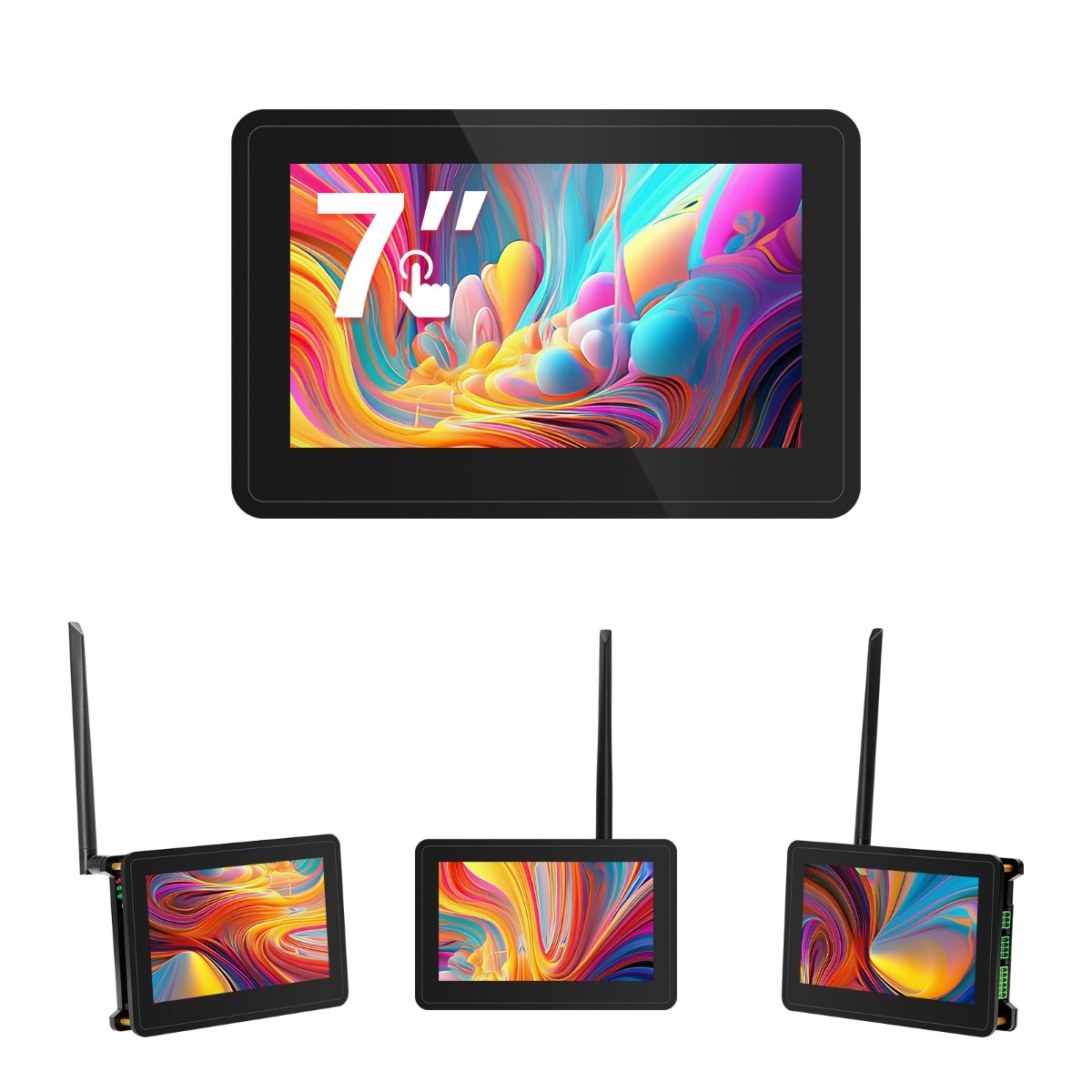 Raspberry Pi CM4 7-дюймовый дисплей, модуль HMI, терминал Pi с поддержкой Wi-Fi, BLE, 4G и LoRa, универсальный дизайн с промышленных интерфейсами