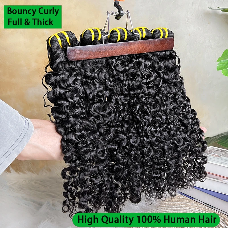 Pacote de cabelo humano encaracolado birmanês não processado, extensões de cabelo humano cru vietnamita, atacado para cabeça cheia, ofertas encaracoladas saltitantes