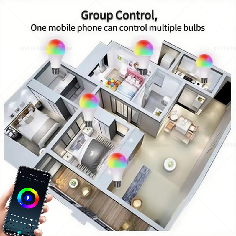 Żarówka Inteligentna Tuya Wifi/Bluetooth E27 RGB Alexa Led Lampa Inteligentne Żarówki AC 85-265V Inteligentne Lampy Dla Asystenta Google Smart Life