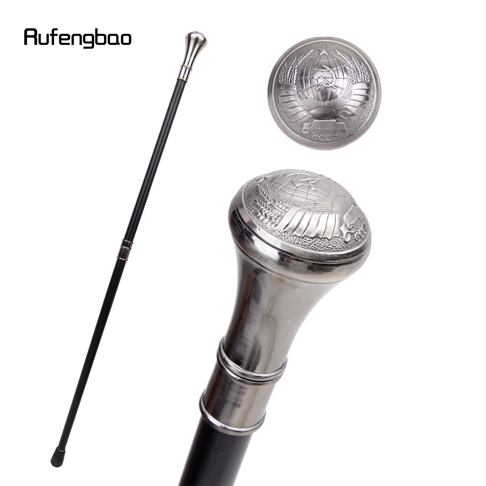 รัสเซียสไตล์ Unity และ Faith Totem บรรเทาเดิน Cane แฟชั่นเดิน Stick สุภาพบุรุษหรูหรา Crosier KNOB Walking Stick 93 ซม