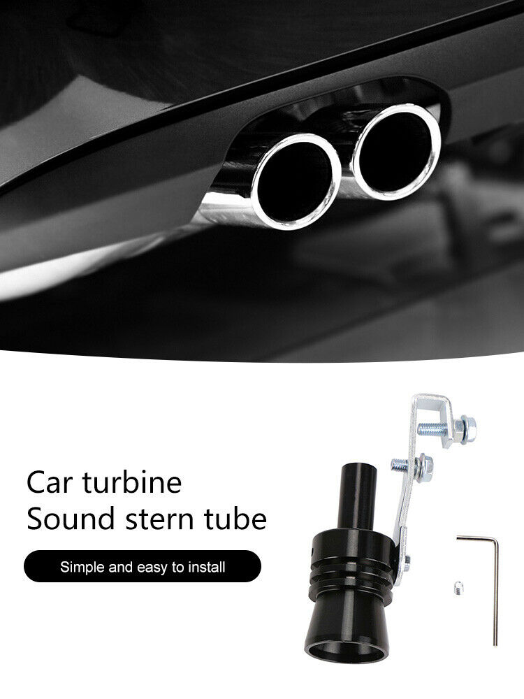 1 pçs turbo som endrohr auspuff turbopfeife tubo apito simulador de sopro para motocicleta modificação do carro tubo escape xl