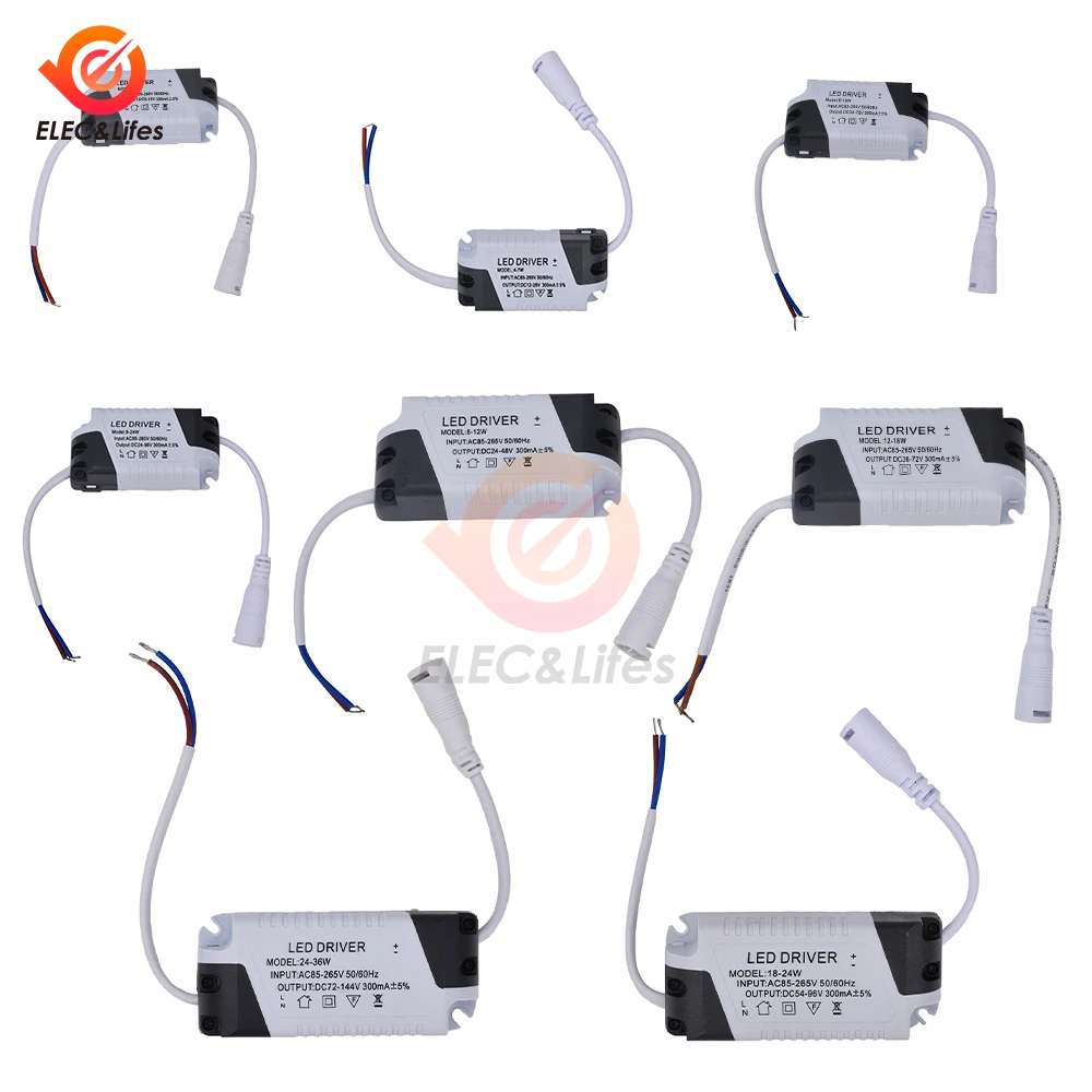 LED Constant Current Driver AC 85-265V 3-4W 4-7W 8-12W 12-18W 18-24W 24-36W Power Supply Adapter Transformer for Panel Light