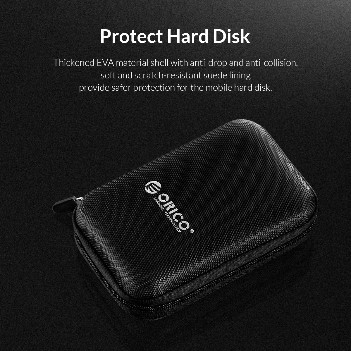 ORICO 2.5 inch hard disk box solid color protection bag portable hard disk case suitable for hard disk storage protection