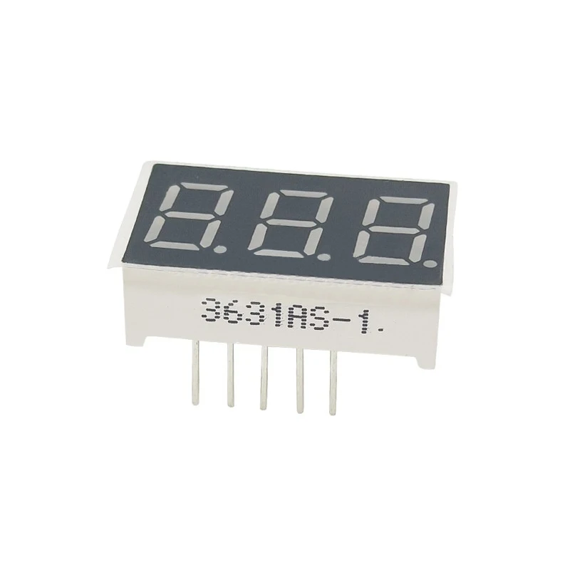 Tubo Digital de 0,36 pulgadas, cátodo común de tres dígitos/ánodo común 3361/3631AS/BS, pantalla LED de 7 segmentos