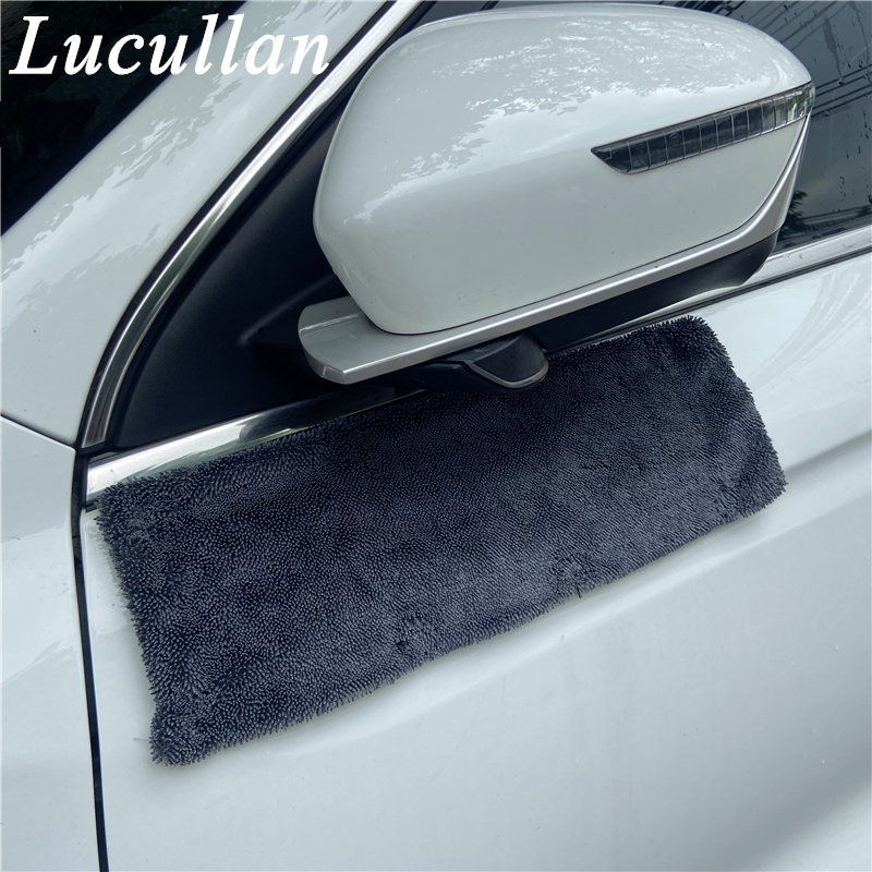 Lucullan Magnet Premium Twist Loop Microfiber Towels For Drying Dripping Water From Door Handle&Mirror