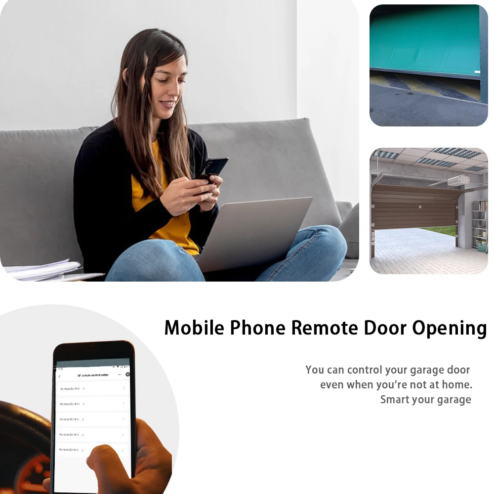 Tuya Thông Minh Để Xe Cửa Wifi Điều Khiển Cửa Mở Nhận Remote Điều Khiển Hẹn Giờ Trên Rơ-le Mô Đun Cổng Mở Alexa Google nhà