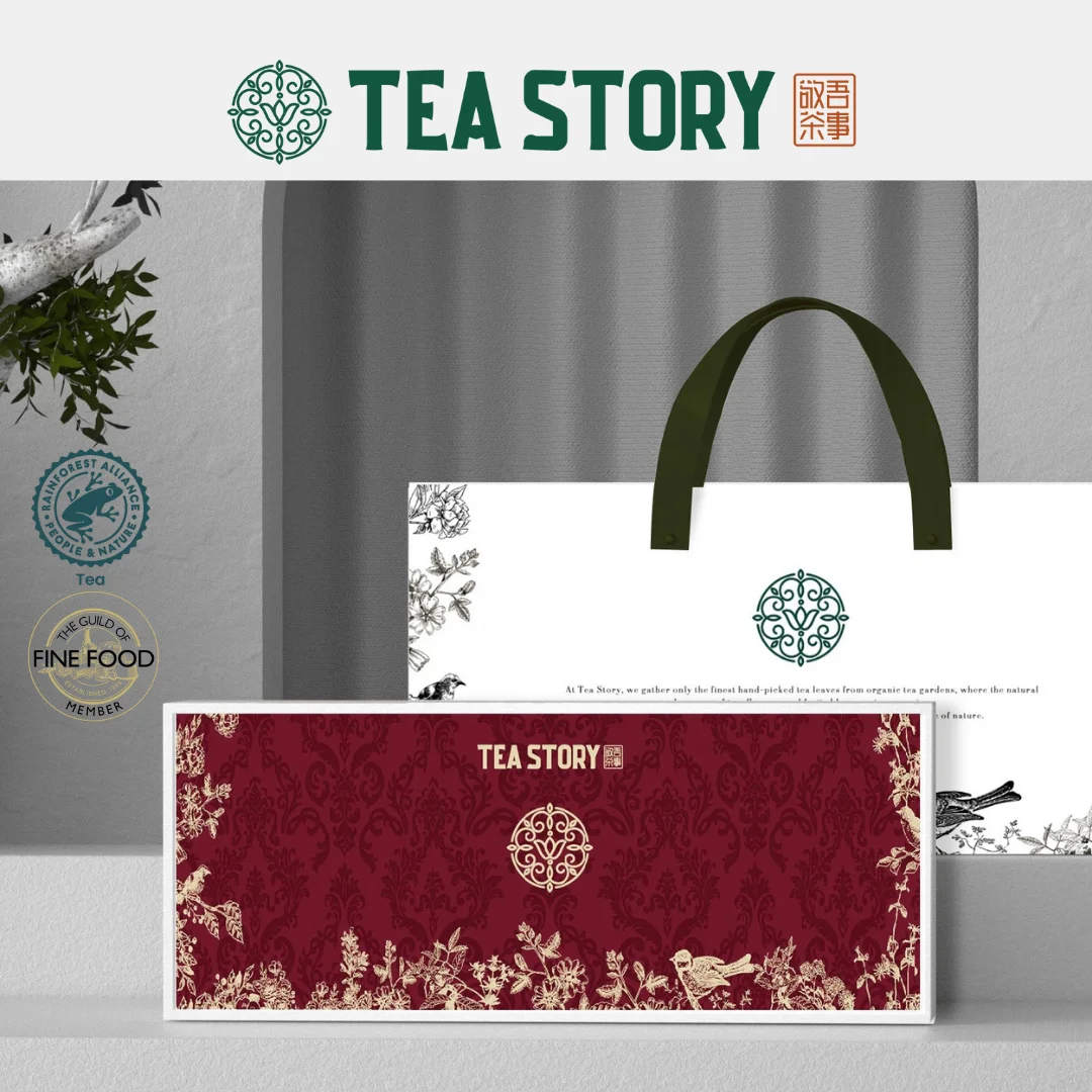 Tea Story Luxury Tea Gift Set - 4x80g Loose Leaf Tea Tins - Premium Tea for Relaxation, Antioxidant - Gift for Women/Mom