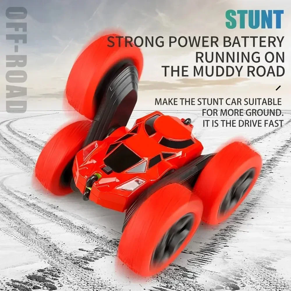 RC Stunt รถเด็ก Double Sided Flip 2.4G รีโมทคอนโทรล 360 องศาหมุน Off Road Drift RC รถของขวัญสําหรับเด็กผู้ใหญ่เด็ก