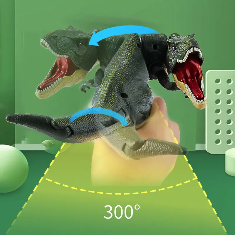 1 Stück 28 cm drückender Dinosaurier, Tyrannosaurus Rex-Spielzeug, Kopfschwingend, Beißen, Fury Tyrannosaurus Rex – lustiges Spielzeug, Geschenk für Männer und Frauen