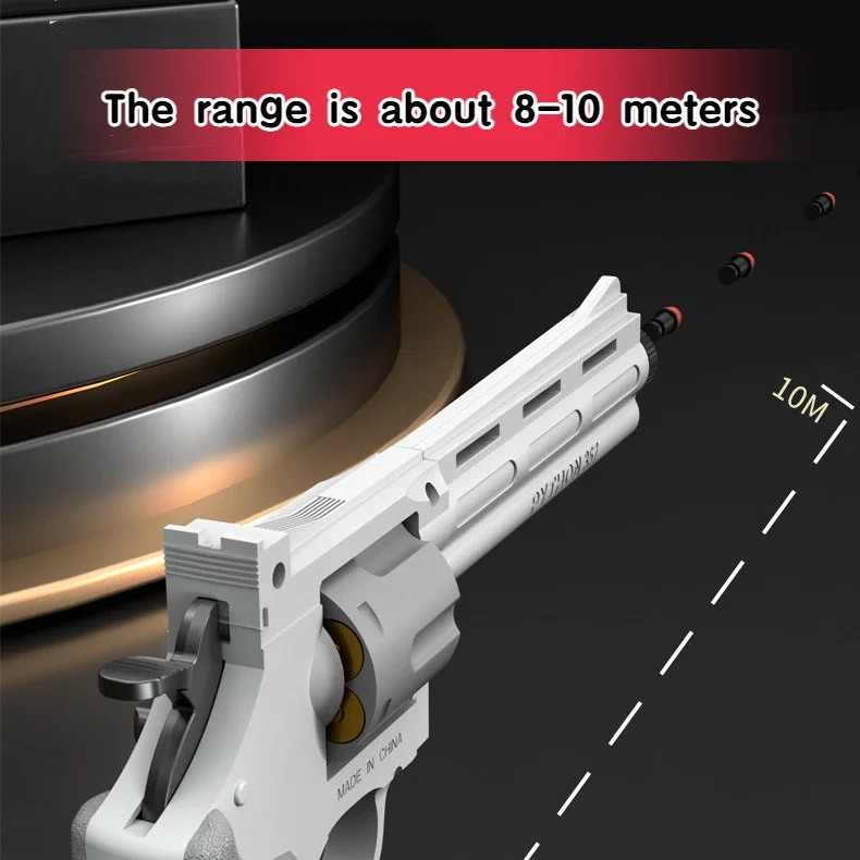 Csnoobs ZP5 357 Revolver Mechanical ต่อเนื่องยิงปืนของเล่นอัตโนมัติปืนพก Soft Dart Bullet CS อาวุธกลางแจ้งสําหรับเด็กผู้ใหญ่