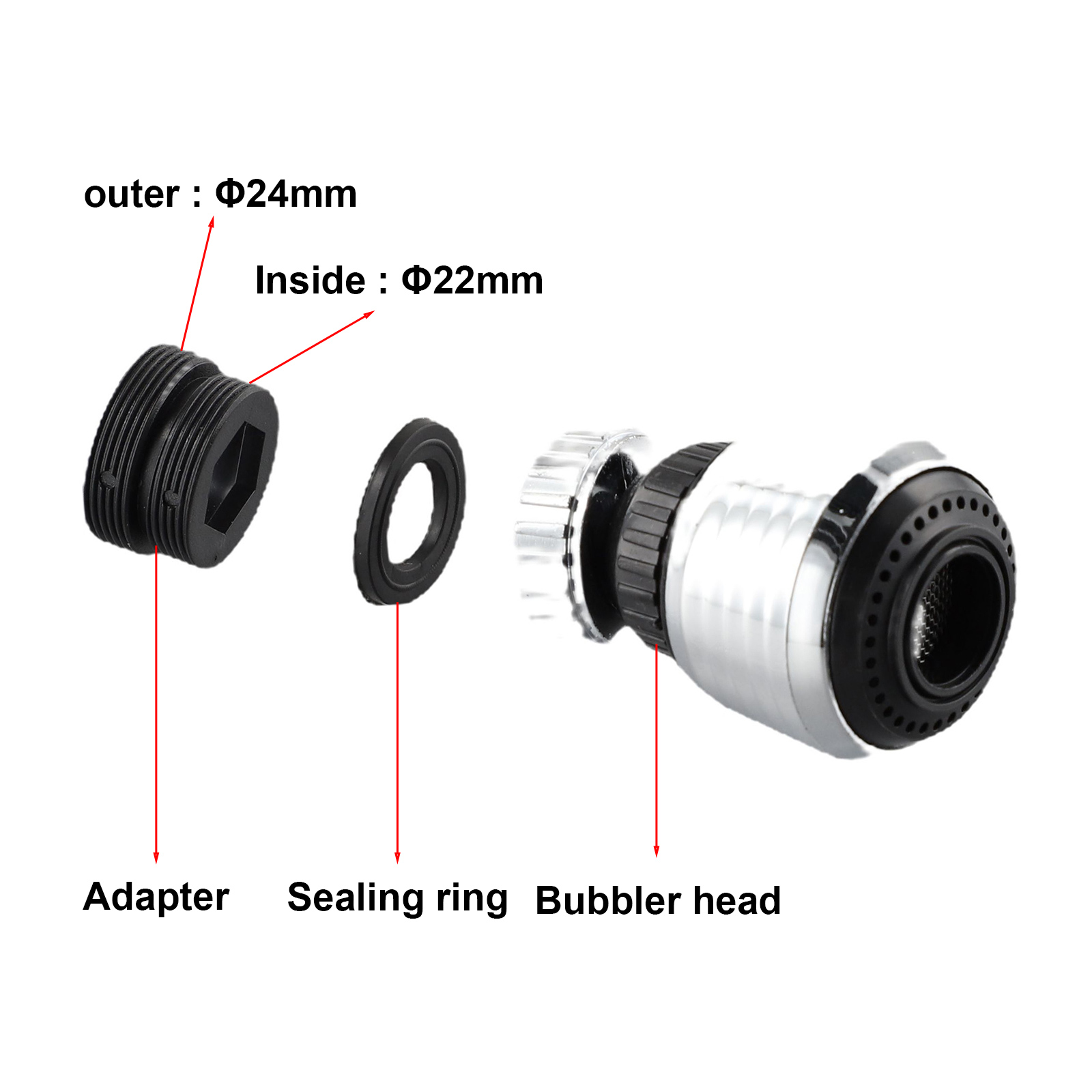 360 Girevole Risparmio Idrico Rubinetto Aeratore Filtro Sostituibile Ugello Misto Cucina Bagno Rubinetto Gorgogliatore