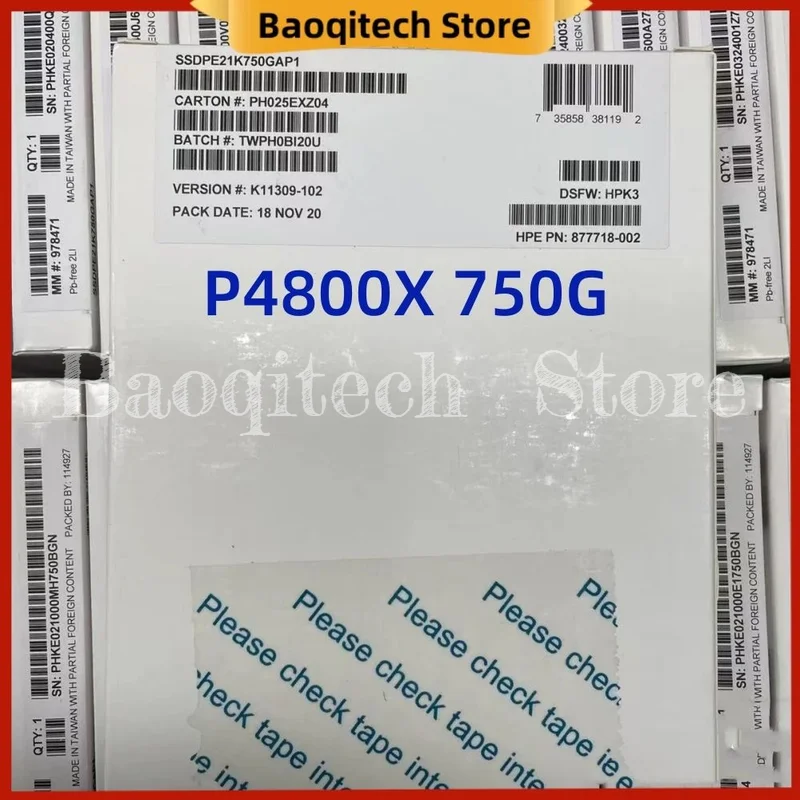 Brand new original P4800X 375G 750G 1.5TB U.2 Ultra Long Life Enterprise Solid State Drive For Intel Aoteng System Disk