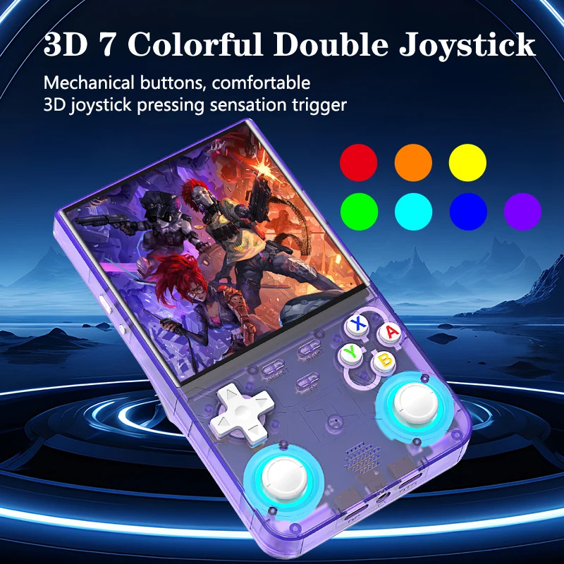 R36 Ultra Console Portable Retro Game 4‘’ IPS Screen Handheld Game Players Emulator Pocket Video Player 64G/128G 20000+ Games