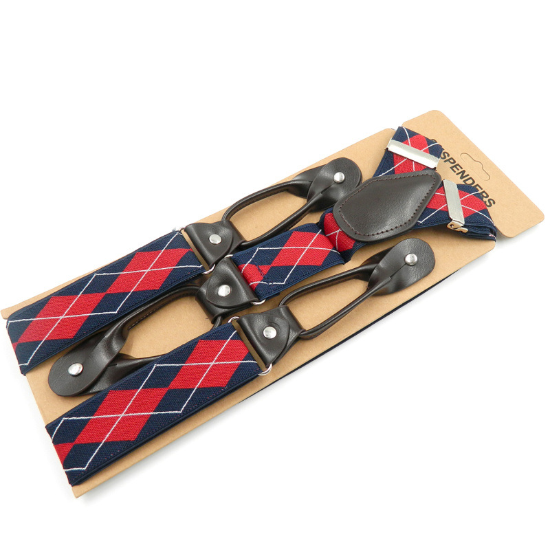Tirantes con botones de 3,5X120cm, tirantes para Hombre, tirantes de cuero Vintage para pantalones, cinturón para Pantalones, suspensorio para Hombre
