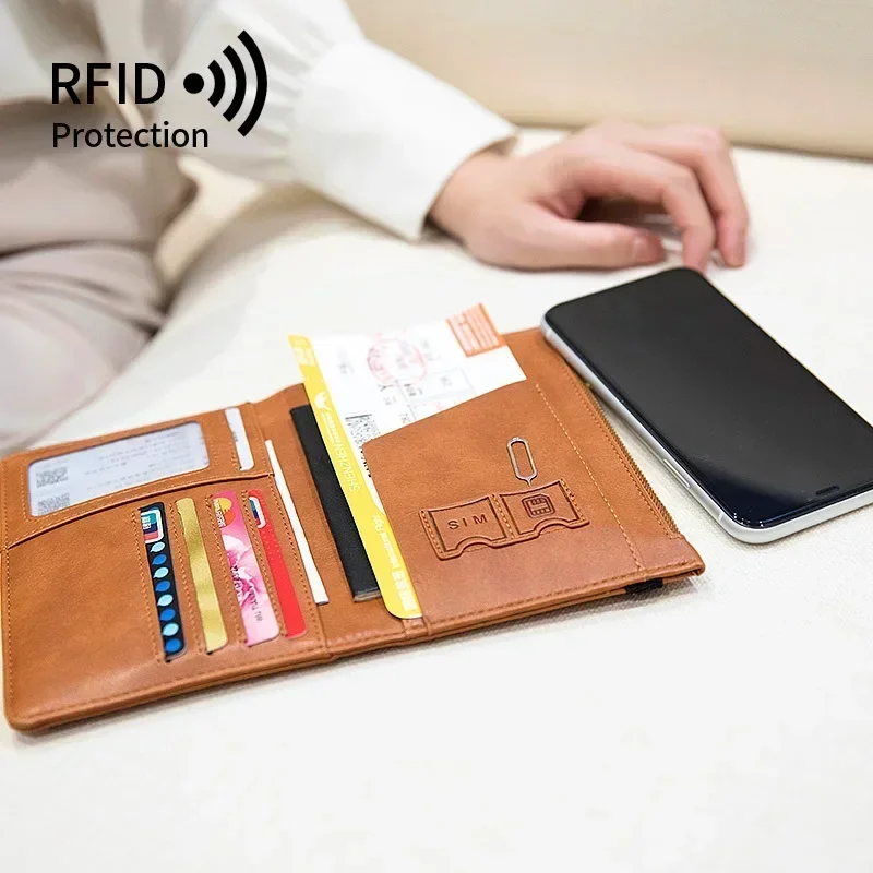 Bolsa para documentos de viagem, capa protetora para passaporte, casal simples, suporte protetor, mapa de avião pu, capa para passaporte de viagem