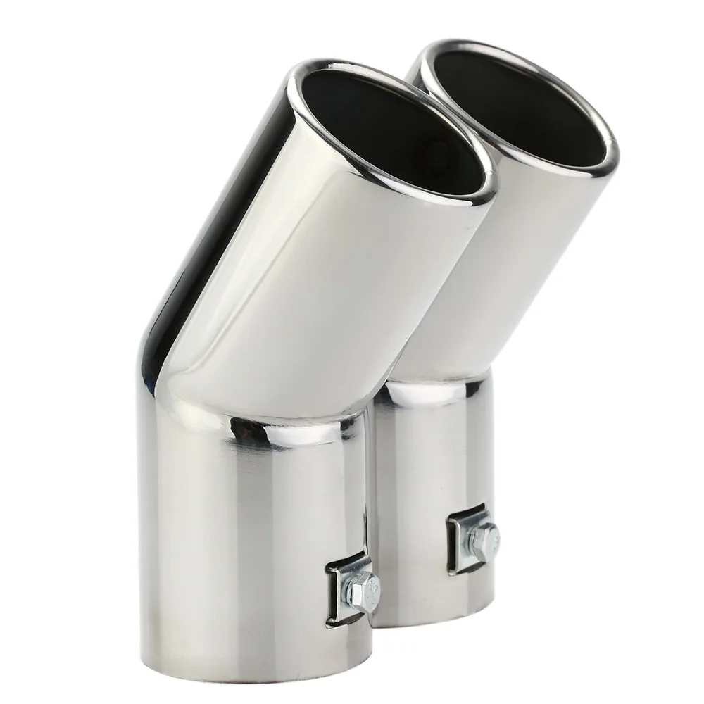 For VW Golf 4 Bora Jetta Car Exhaust Tail Pipe Dual Pipes Stainless Steel Exhaust Tailpipes Muffler Tips