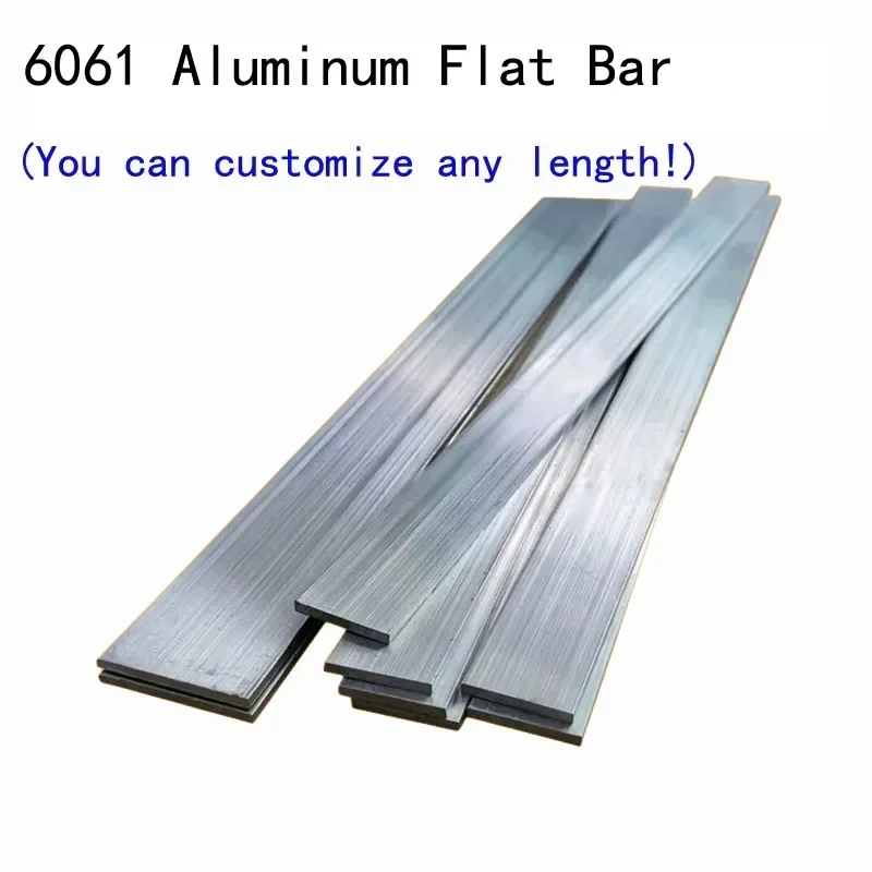 Espesor 3mm 4mm 5mm 6mm 8mm 10mm 15mm 20mm 25mm 6061 hoja de placa de barra plana de aluminio bloque CNC longitud de Metal 495mm personalizable