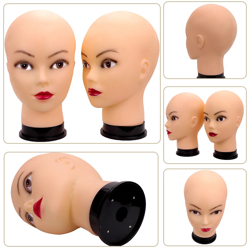 Manequim Cabeça Peruca Stand com Peruca Ajustável Tripé, Suporte para Fazer Perucas, Display com T Pins, Peruca Cap, Free Gift, Novo