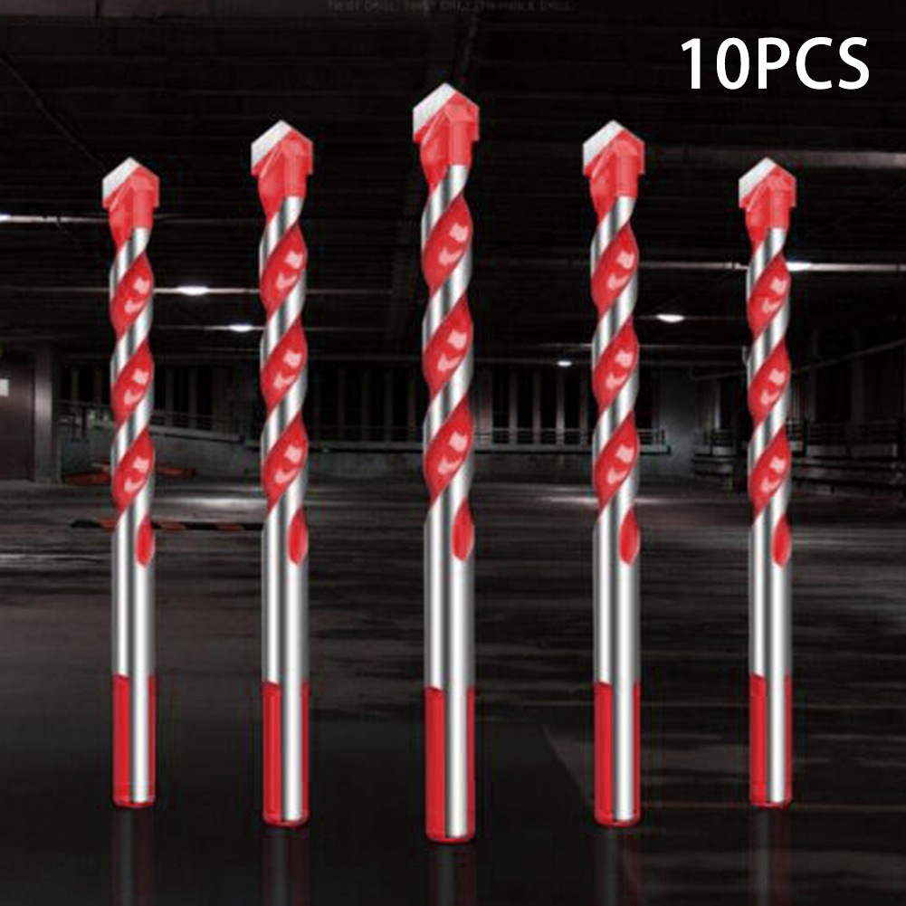 10PCS 6mm เจาะ Bits คาร์ไบด์มัลติฟังก์ชั่สามเหลี่ยมเจาะ Bits สําหรับแก้วกระเบื้องเซรามิคคอนกรีตอิฐโลหะไม้รูเปิด