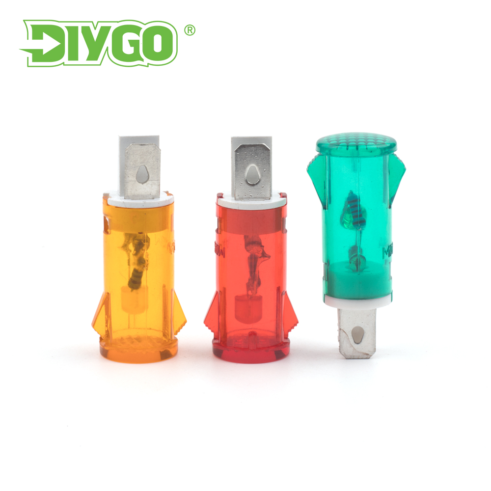 5 Teile/los MDX-14A Führung Signal Lampe Panel Montage Neon Anzeige Rot Grün Gelb Licht 12V 24V 220V 380V Signale Lampen