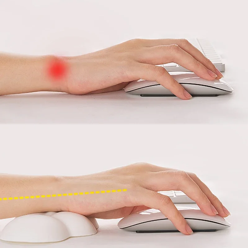 Cloud Shape Wrist Rest Pad Soft Material Memory Foam PU Bottom Anti-Slip Rubber Base Office Keyboard Mouse Support Wrist Pad