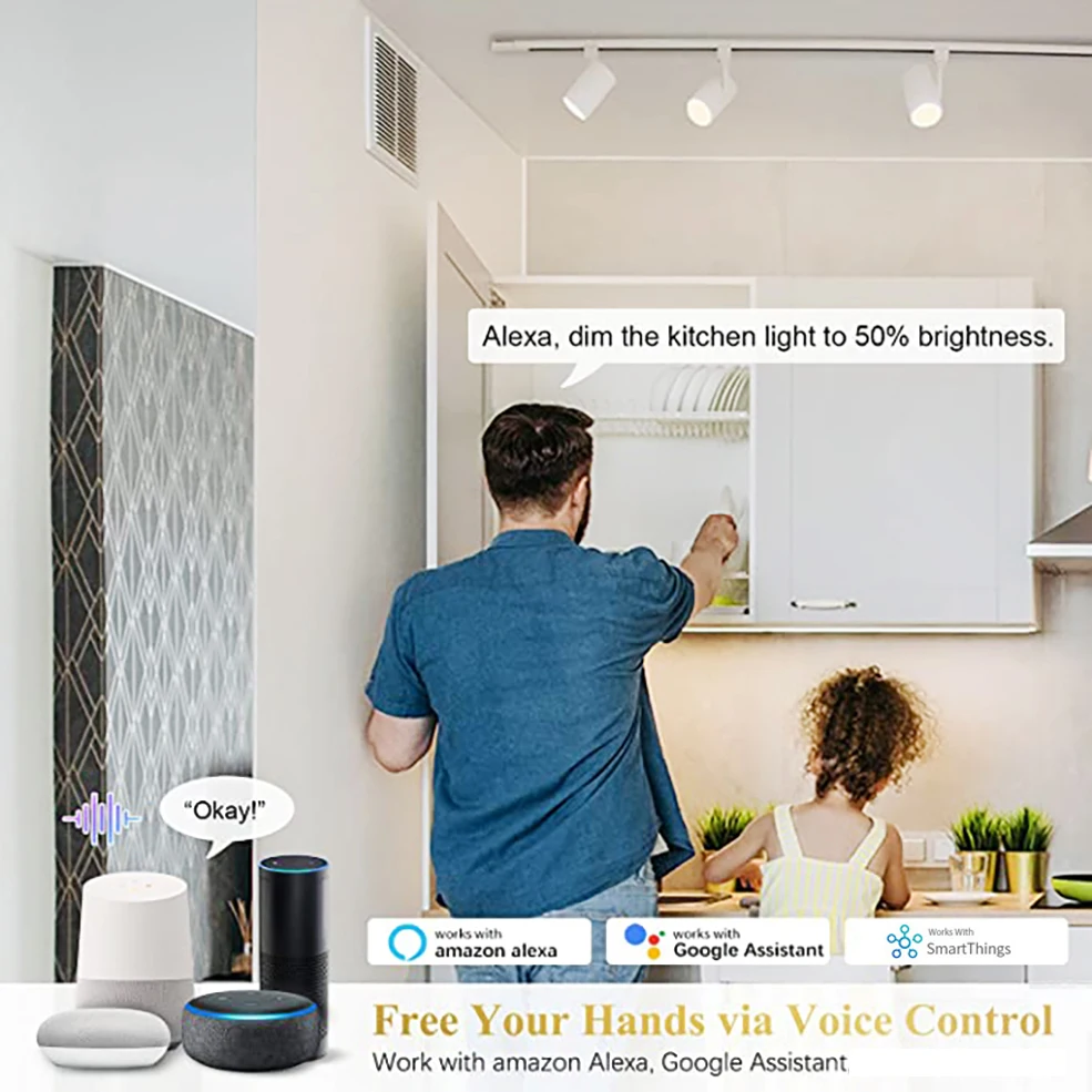 Lampadine LED GU10 Zigbee Lampada LED intelligente Wifi RGB CW WW Lampadina LED Funziona con Alexa Google Yandex Smartthings