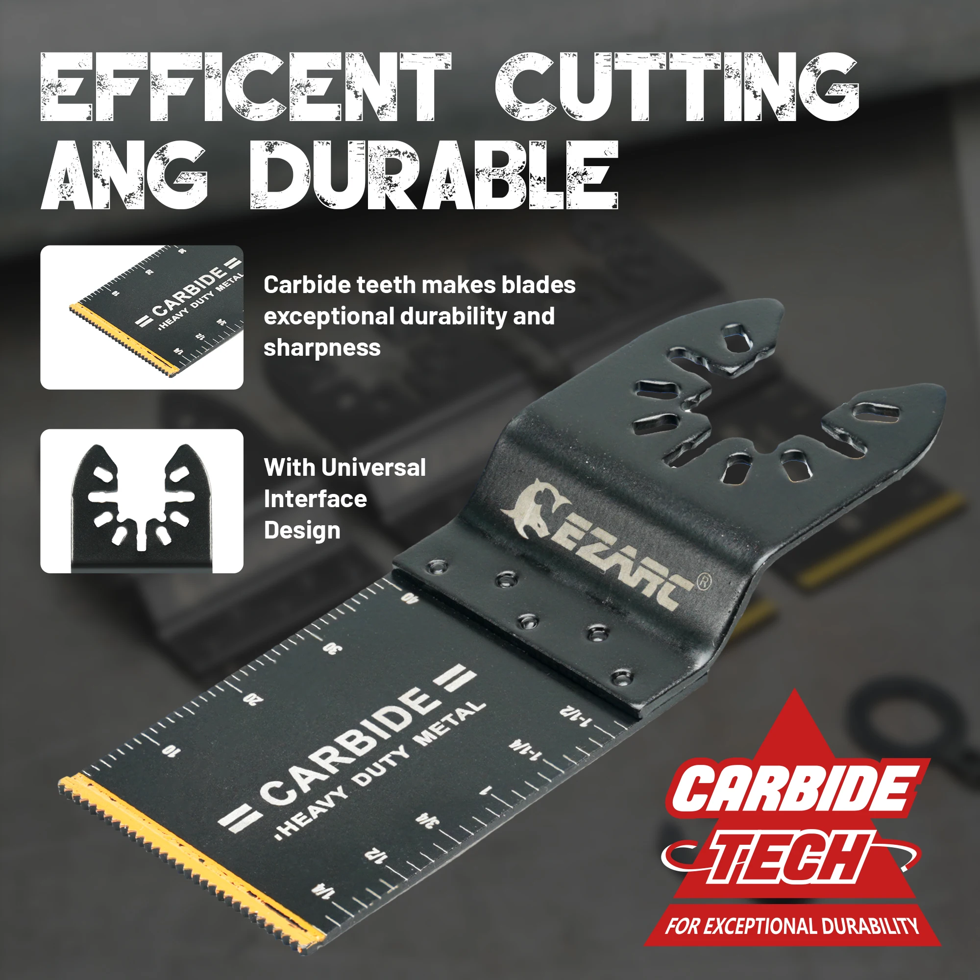 EZARC 3/6/9 ชิ้นคาร์ไบด์ฟันใบมีดใบเลื่อย Multitool Oscillating เครื่องมืออุปกรณ์เสริมสําหรับตัดโลหะ, ตะปูเหล็ก