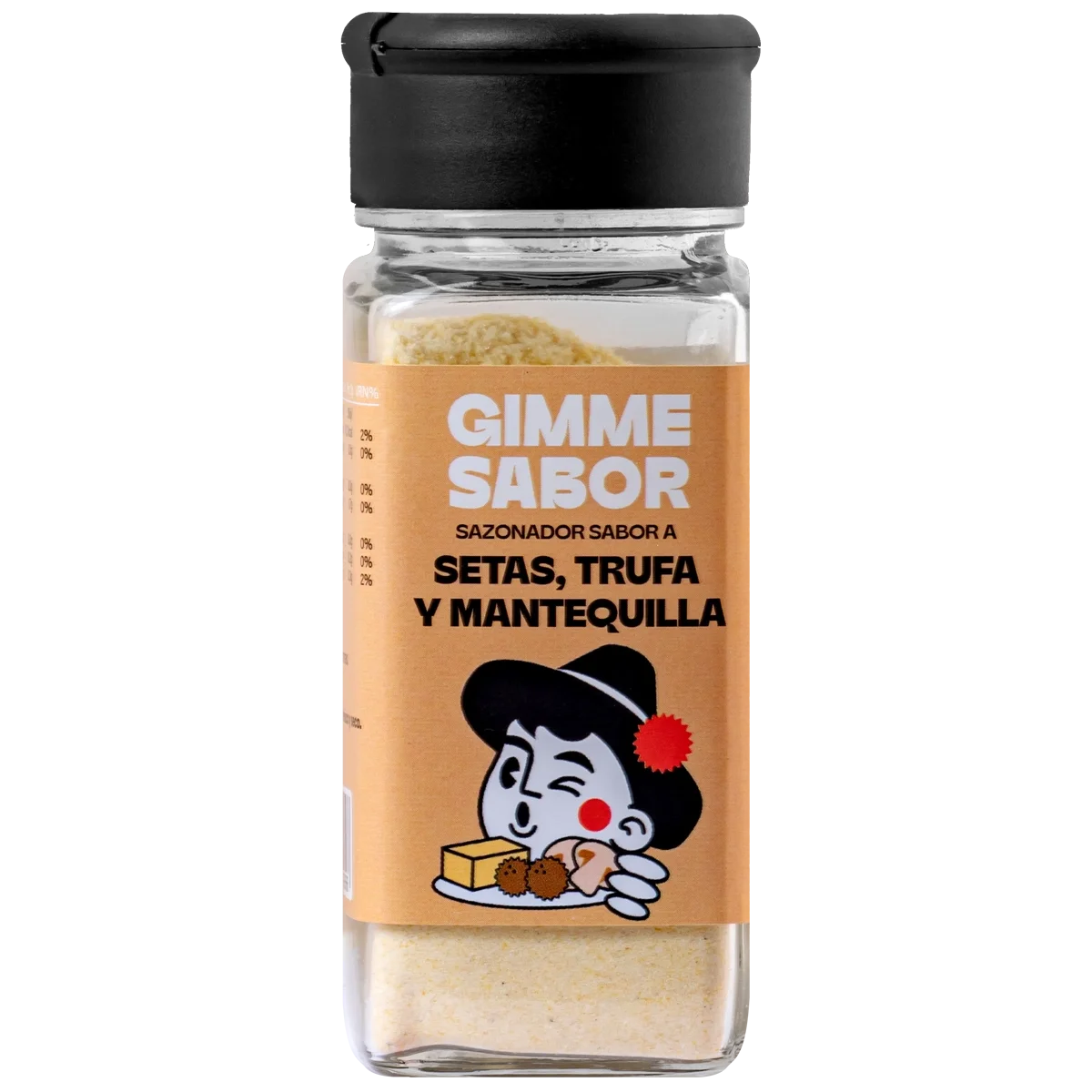 GIMME SABOR Sazonador vegetal sabor SETAS, TRUFA Y MANTEQUILLA, Sin glutamato ni alérgenos