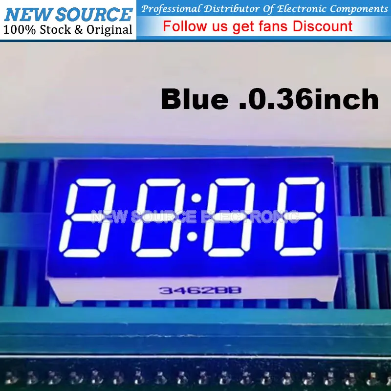 5 pz LED Display a 7 segmenti tubo 0.36 pollici orologio a 4 bit Nixie 3462 catodo anodo rosso blu bianco smeraldo verde giallo