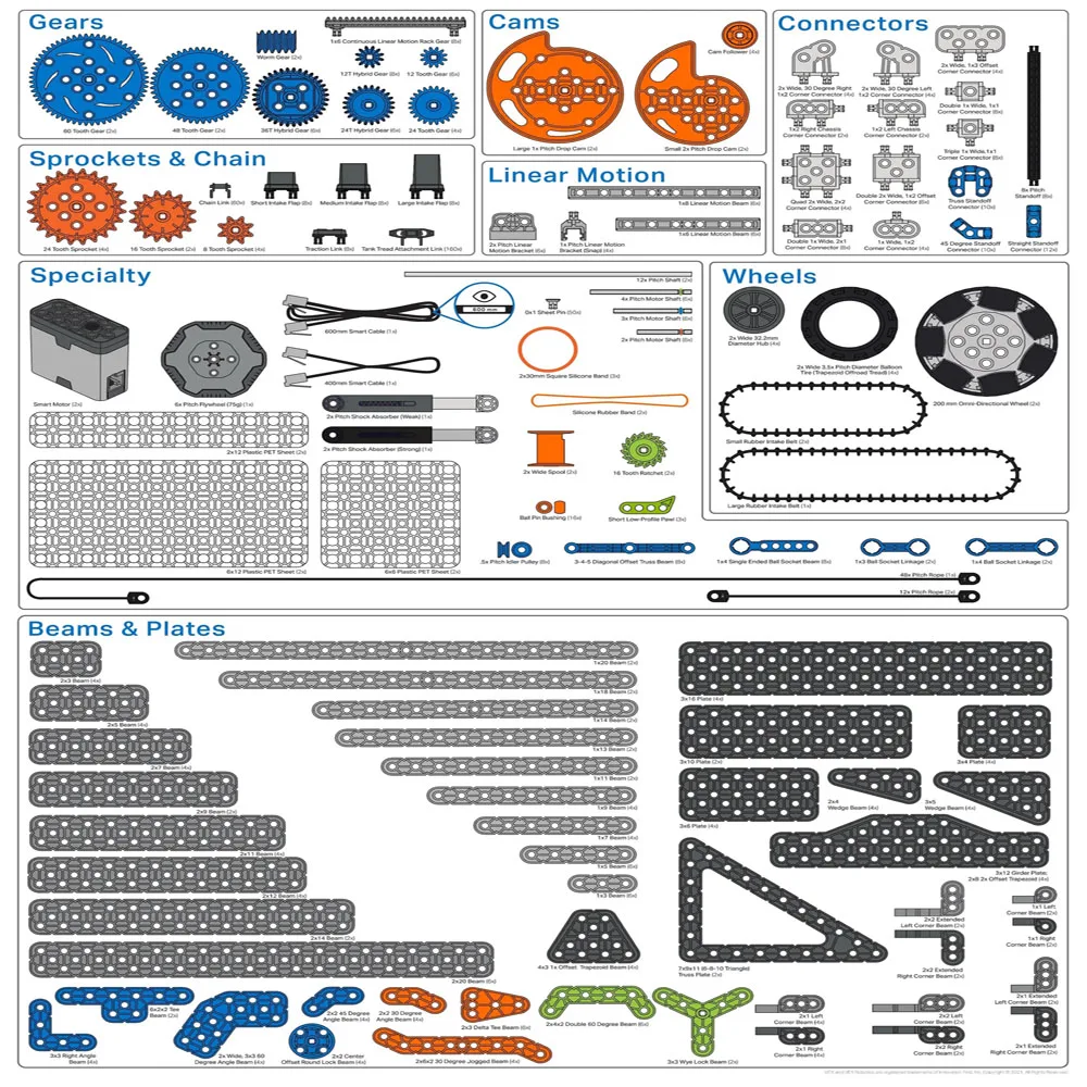 Smart Programming Robot Competition Set, VEX IQ, segunda geração, 228-7980, original