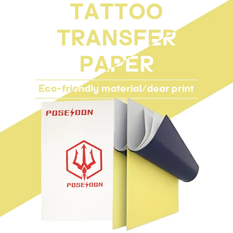 10/30/50/100 Stück POSEIDON Tattoo Transferpapier Tattoo Schablone Papier Kopierpapier Thermopapier für Tattoo Transfermaschine