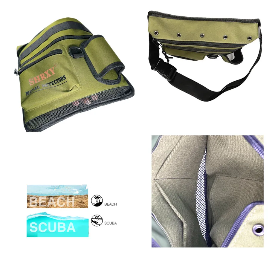 Metal Detector Finds Bag All Terrain Garden Detecting Pouch Accessories  Digger Tools Bag