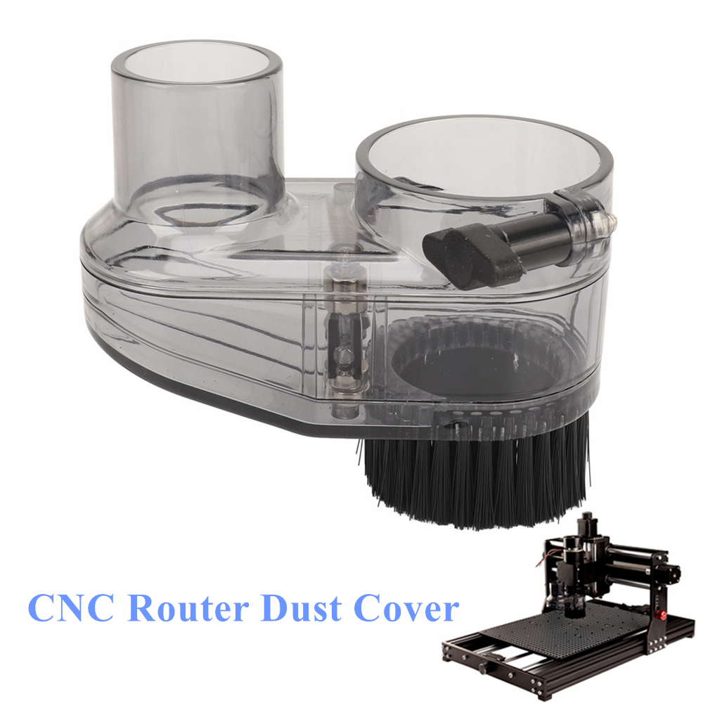 Zapata antipolvo para enrutador CNC de 52mm con manguera de 38mm para máquina de grabado serie 3018 3020 4540 1610, accesorios protectores para fresadora