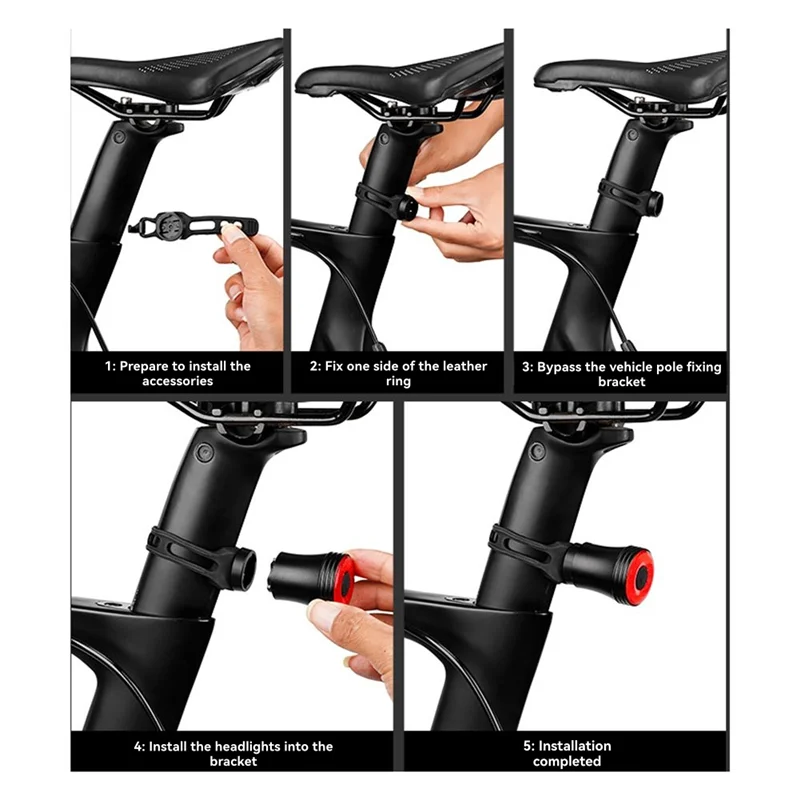 DIGIT-luz trasera de bicicleta, luces traseras de bicicleta con detección de freno para paseo nocturno, luces traseras LED de bicicleta tipo C recargables