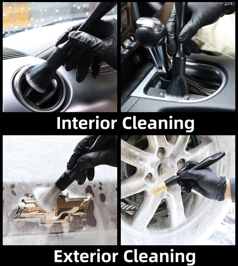 3PCS รายละเอียดรถชุดแปรง Super Soft Auto รายละเอียดภายในแปรงขนแปรงสังเคราะห์รถ Dash Duster แปรงอุปกรณ์เสริม