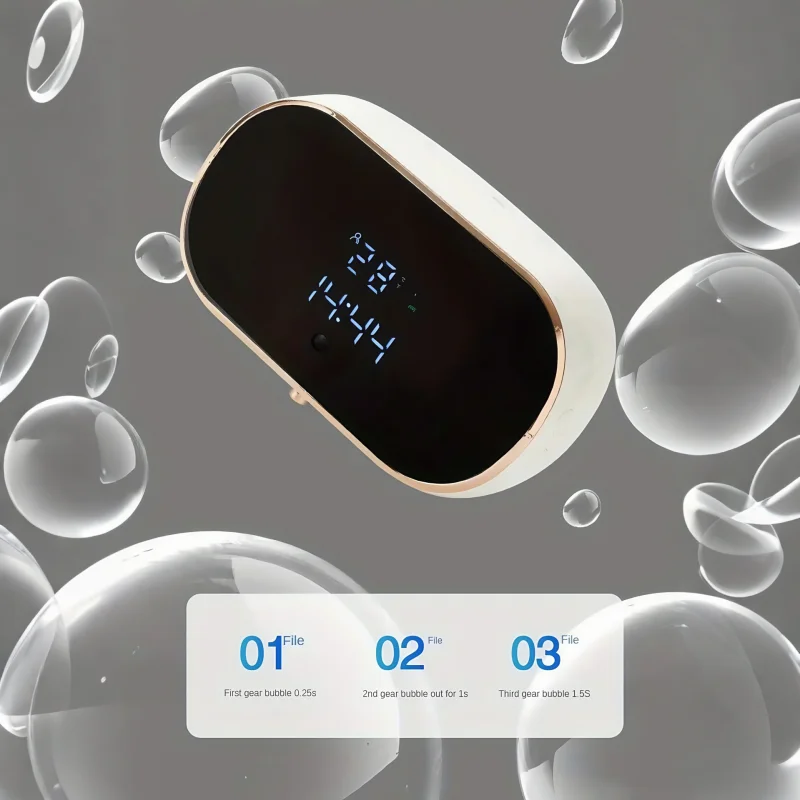 Dispenser di sapone intelligente con rilevamento a parete con bolle a infrarossi senza contatto adatto per cucine e bagni Liquido schiumogeno
