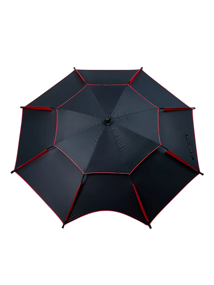 Sombrilla plegable de doble capa para jardín, sombrilla grande a prueba de viento para exteriores, playa, pesca, 2,4-2,6 m