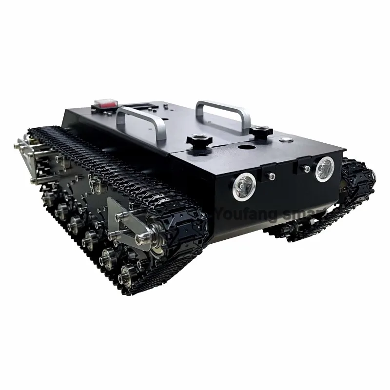 30kg Load RC Tank Chassis Metal Track 12V DC Motor Shock Absorption Tank for STM32 Robot Kit to FS Handle Programmable Robot Car