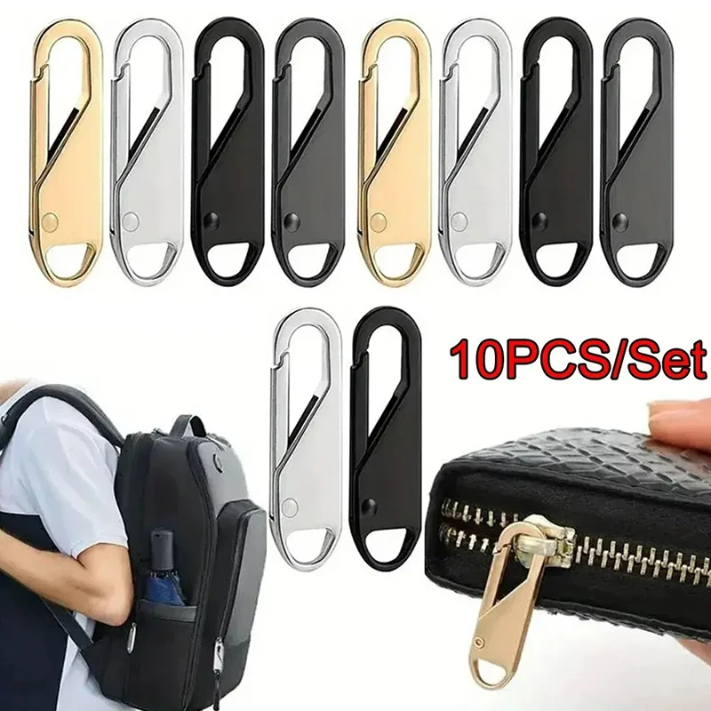 10 pçs zíper slider kit de reparo universal instantâneo substituição para fivela quebrada saco viagem mala tenda mochila zíperes