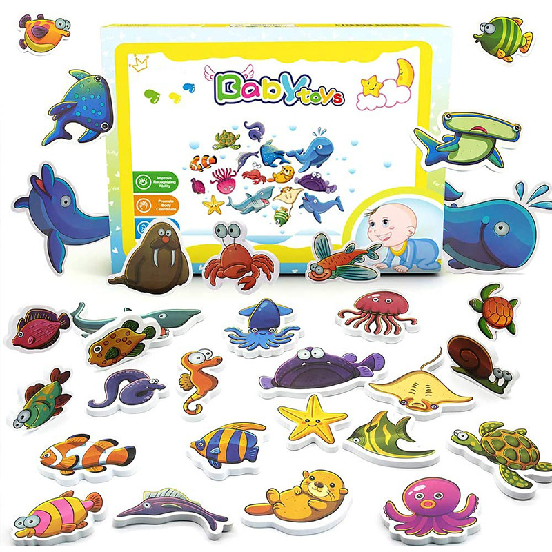 Baby Bath Toys Fun Foam Animals Cognitive Floating Toy Traffic Bathroom Bathtub Toys for Babies Gifts Kids Early Educational Toy