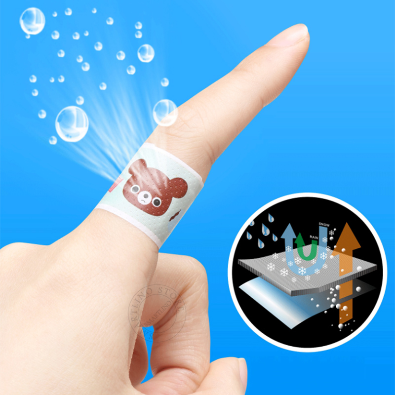 100Pcs Waterproof Band-Aids Medical Anti-Bacteria Adhesive Bandage Wound Dressing Sticking Plaster Emergency First Aid Kits