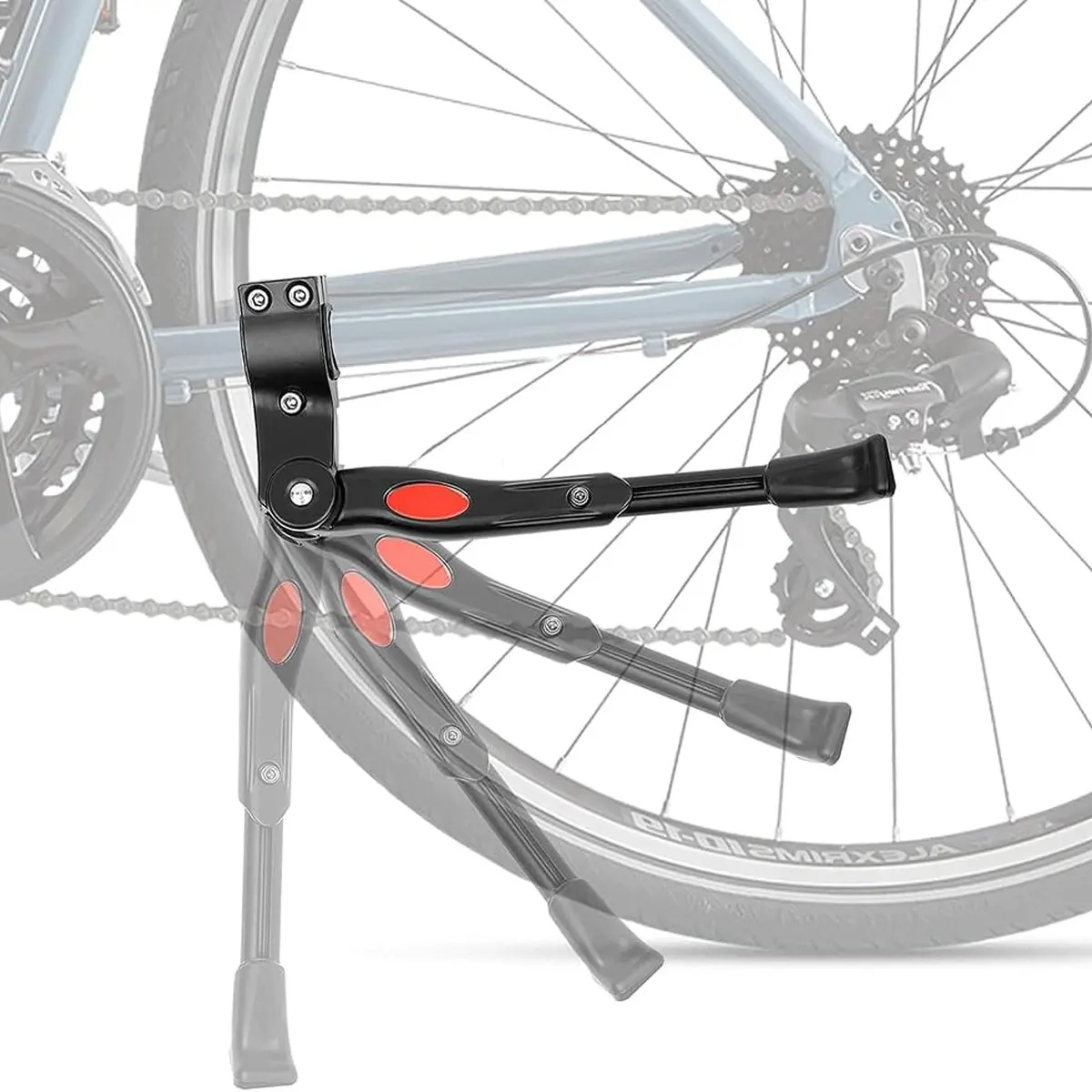 Adjustable Bicycle Kickstand Mountain Bike Kick Stand BMX MTB Side Stand Black Bicycle Rear Bracket 90 ° Rotating Foot Support