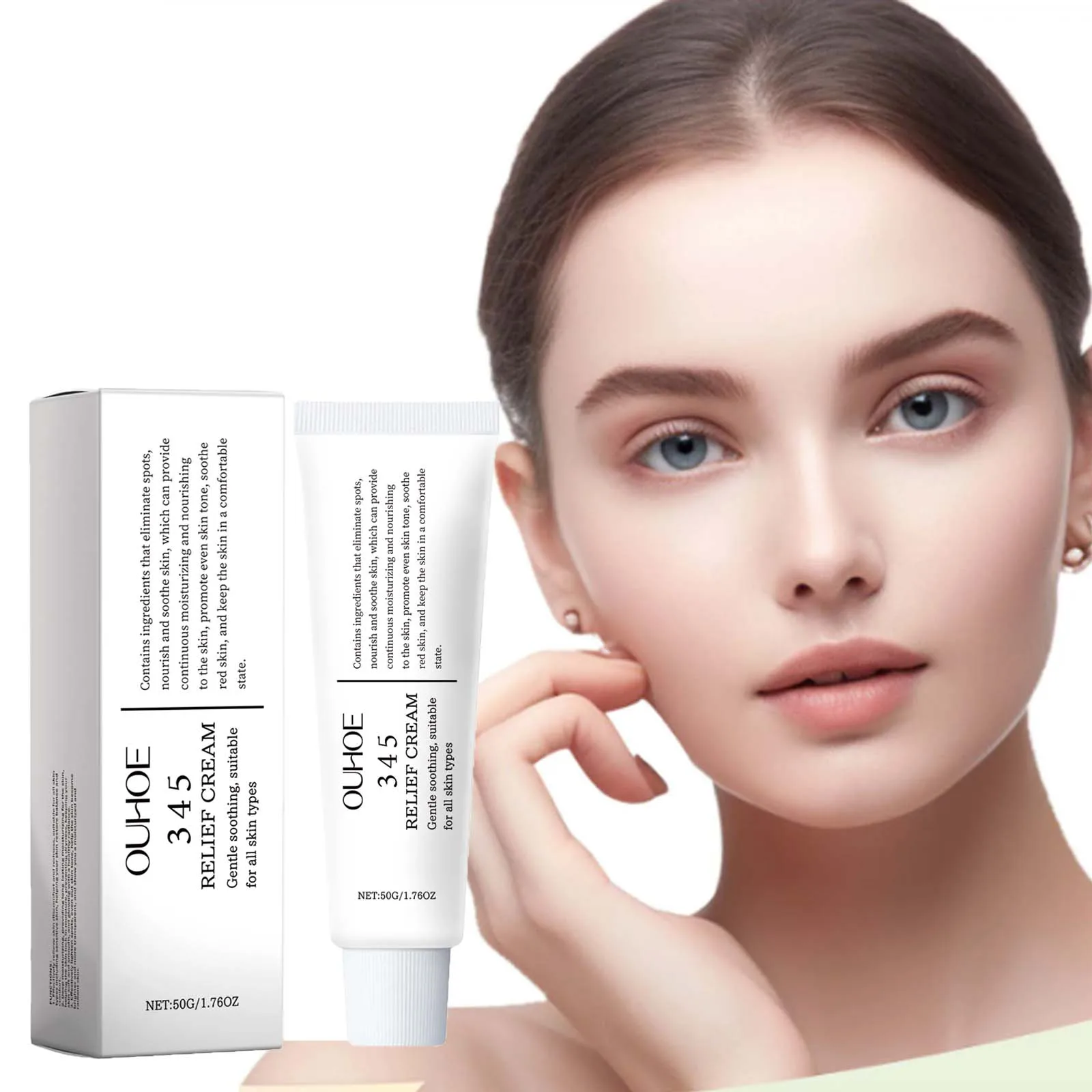 345 creme de alívio hidratante nutrir a pele cuidados calmantes face lifting aperto iluminar o tom da pele beleza creme hidratante