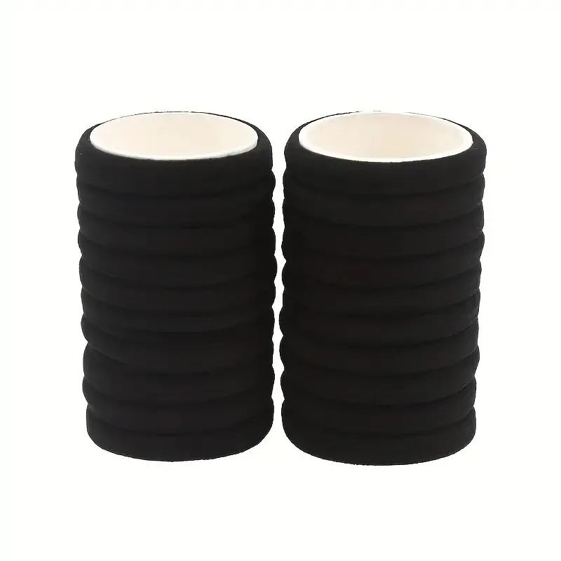 Bandas para el pelo negras para mujeres y niñas, banda de goma elástica alta, lazos para el cabello, coletero, accesorios para el cabello, 50/100 piezas