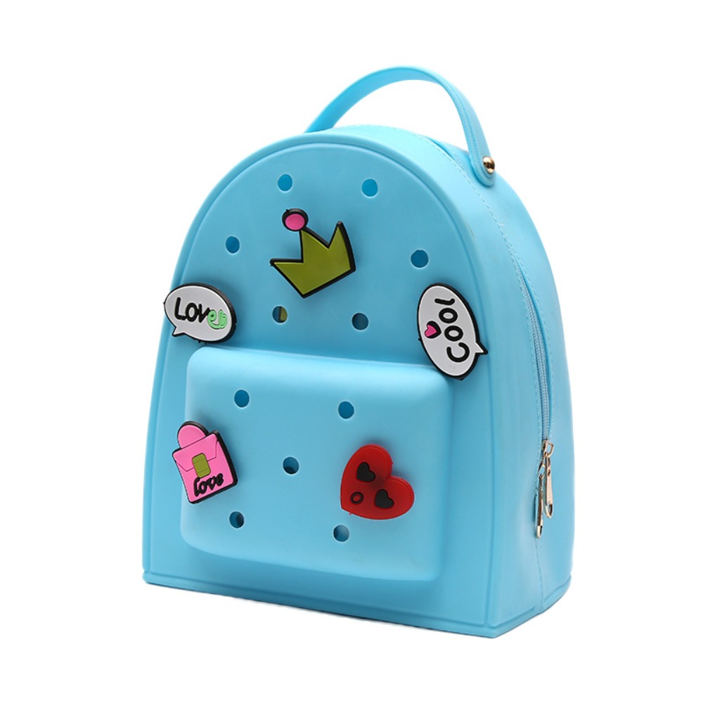 Rucksack Adjustable Straps Silicone Backpack Zippered Soft Kids Schoolbags Waterproof Durable Kindergarten Knapsack Girls