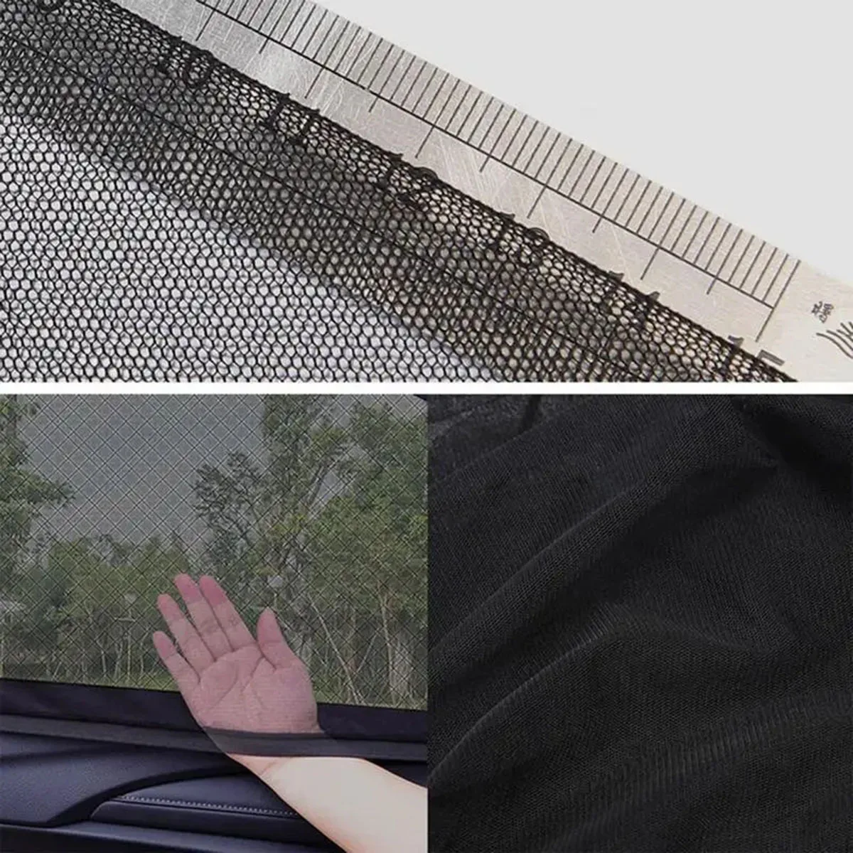 1 Paar Autoruit Zonnescherm Gaas Auto Achterste Zijruit Auto Styling Ademende Schaduw Gordijn Zonneklep Hoes Auto Interieur