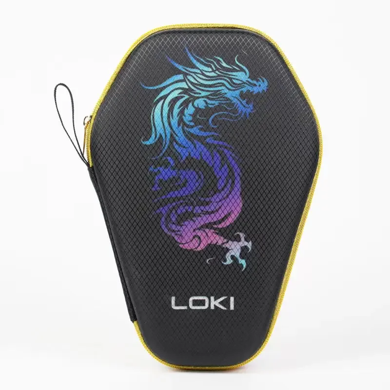 LOKI-bolsa anti-queda para raquete de tênis de mesa, zíper liso, estilo chinês, armazenamento de capa com padrão de tigre
