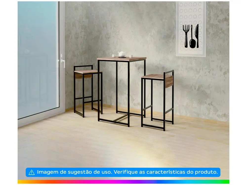Mesa Quadrada Bistrô Multivisão