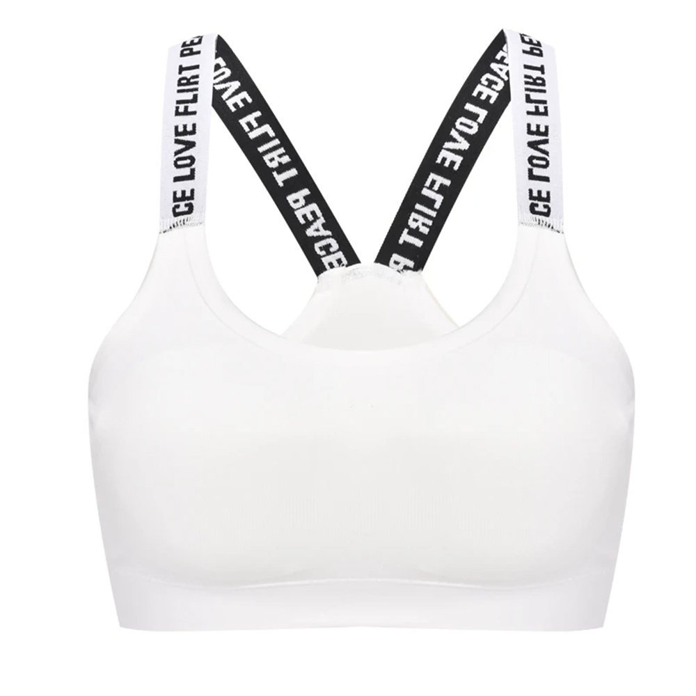 1 pz alfabeto inglese sexy comoda tracolla avvolta petto e straccio biancheria intima sportiva antiluce per ragazze senza montatura senza cuciture